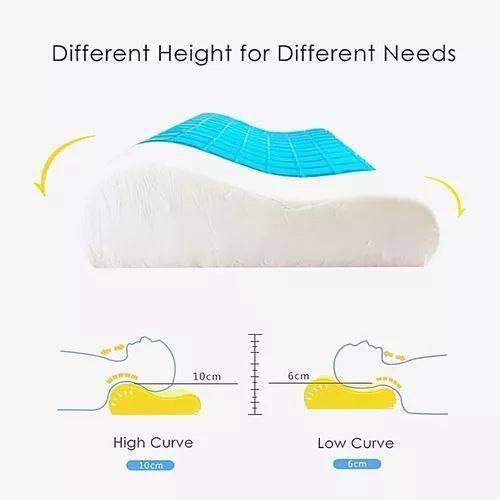 Almohada Ortopédica Ergonómica "Deep Sleep" con Gel Criogénico